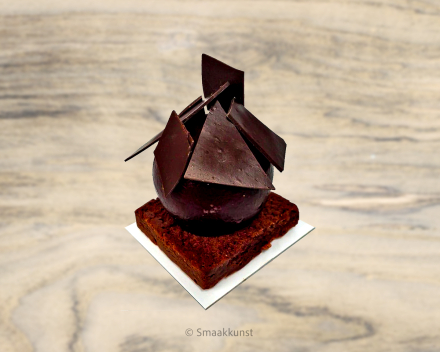 De chocoholic als individueel gebak, uit het assortiment standaard taarten van Smaakkunst Roeselare