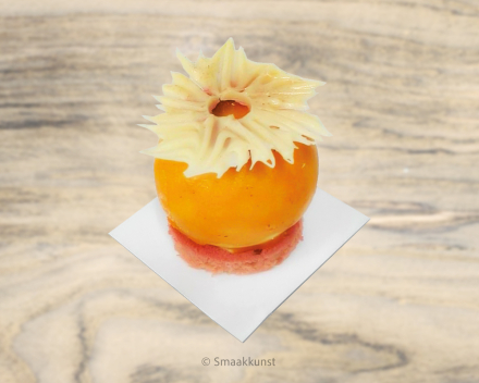 De sparkling als individueel gebak, uit het assortiment standaard taarten van Smaakkunst Roeselare