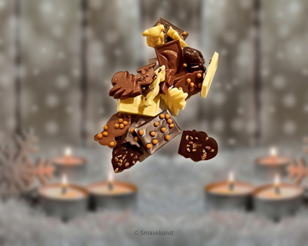 kerstkarakjes uit het assortiment Kerst- en eindejaarsgebak door patisserie en chocolaterie Smaakkunst Roeselare