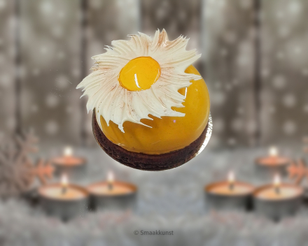 Sparklingtaart als Kerst- en eindejaarsgebak door patisserie en chocolaterie Smaakkunst Roeselare